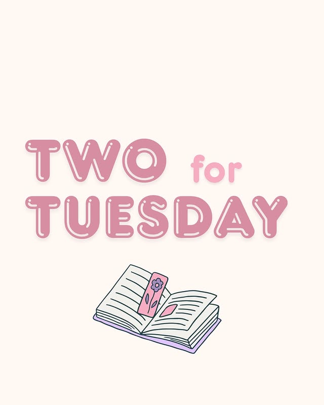 Instagram post by @alohabooksandbujos for Casablanca Books. Caption reads: ✌🏻 Two for Tuesday ✌🏻 QOTD: What are you....