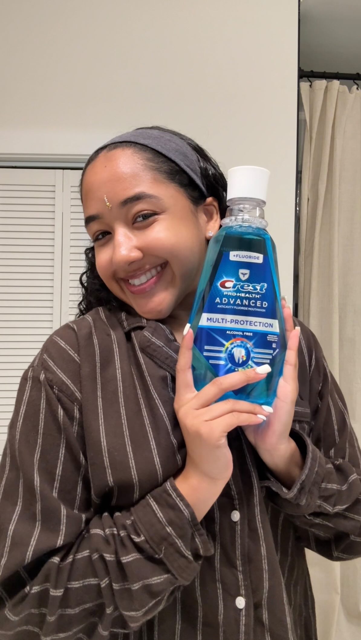 Instagram post by @nazjaa for Crest. Caption reads: #CrestPartner #Ad my oral hygiene routine isn’t....