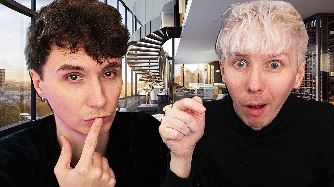 YouTube post by @DanAndPhil for Saily. Caption reads: Building our DREAM PENTHOUSE.