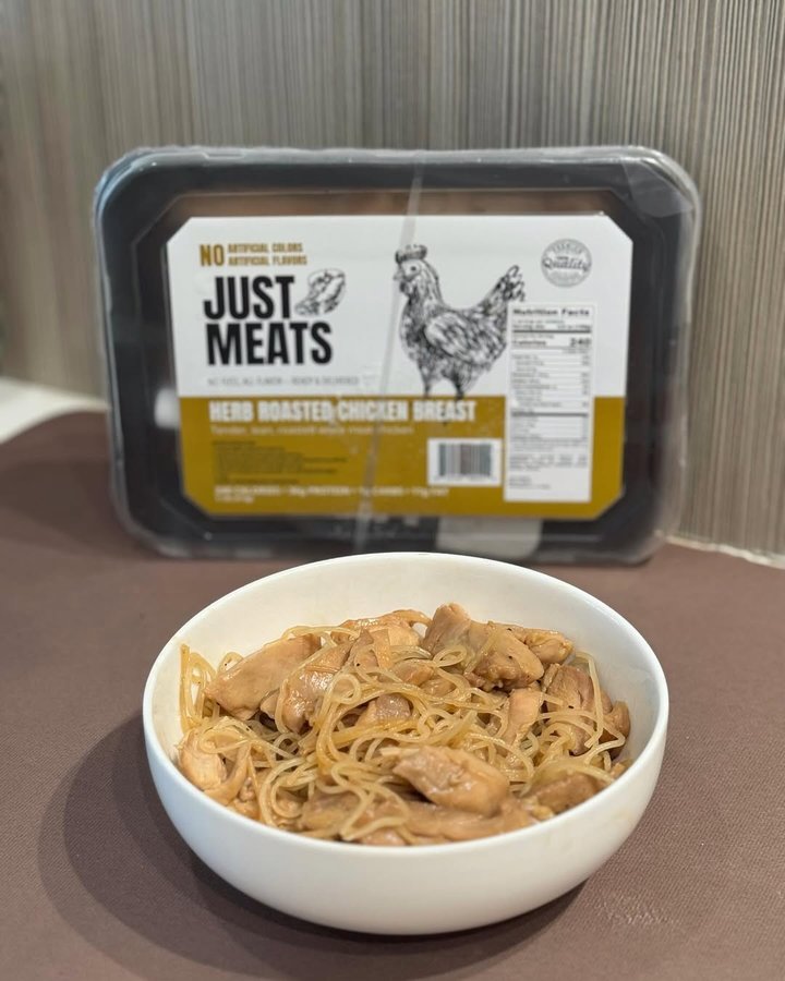 Instagram post by @itssomiamii for Just Meats. Caption reads: Bringing more flavor to the table with @justmeats!....