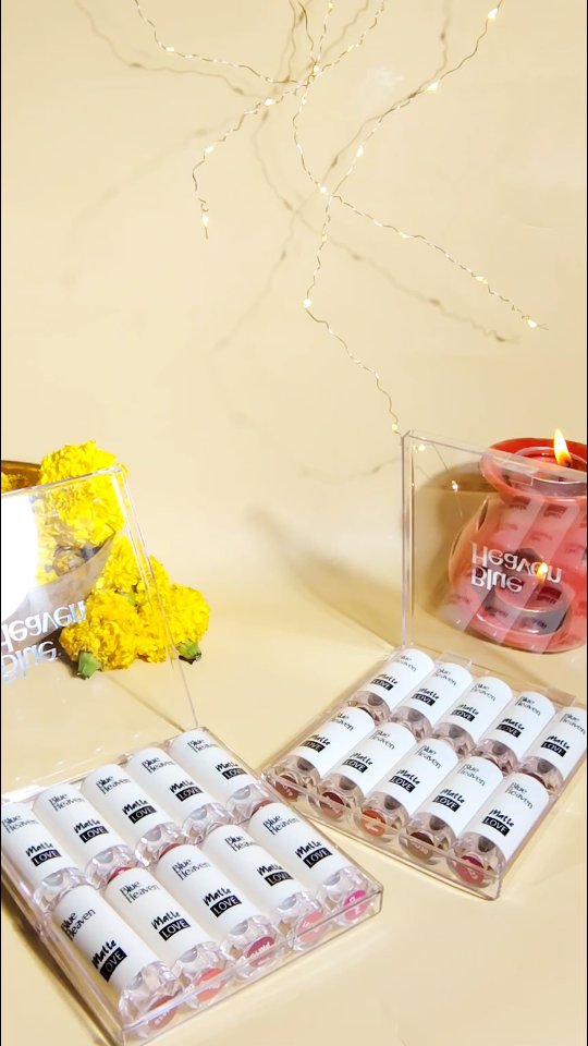Instagram post by @k_riti__ugc for Blue Heaven Cosmetics. Caption reads: Celebrate this diwali with @blueheavencosmetics....