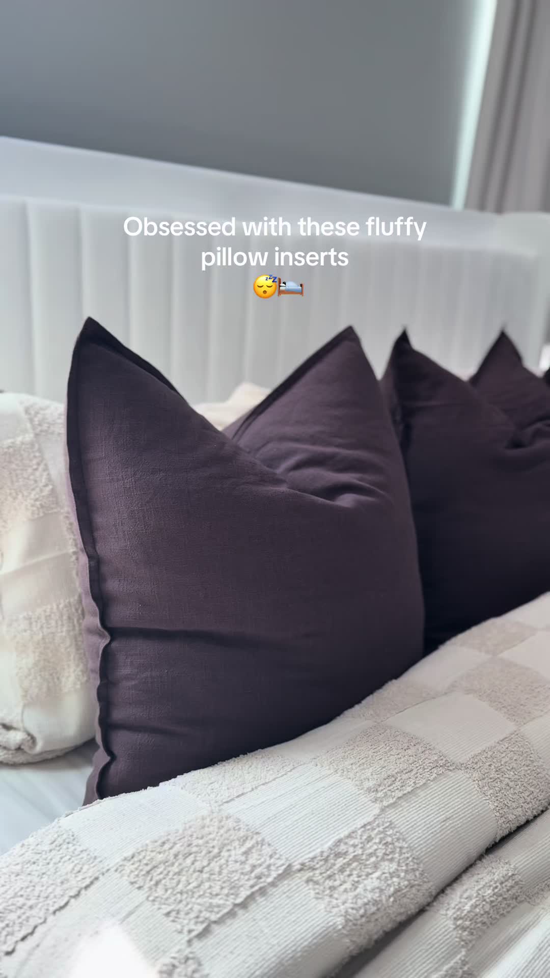 TikTok post by @yulissaas_ for Lux Decor Collection. Caption reads: Obsessed 😴🛌 @Lux Decor Collection #throwpillows....