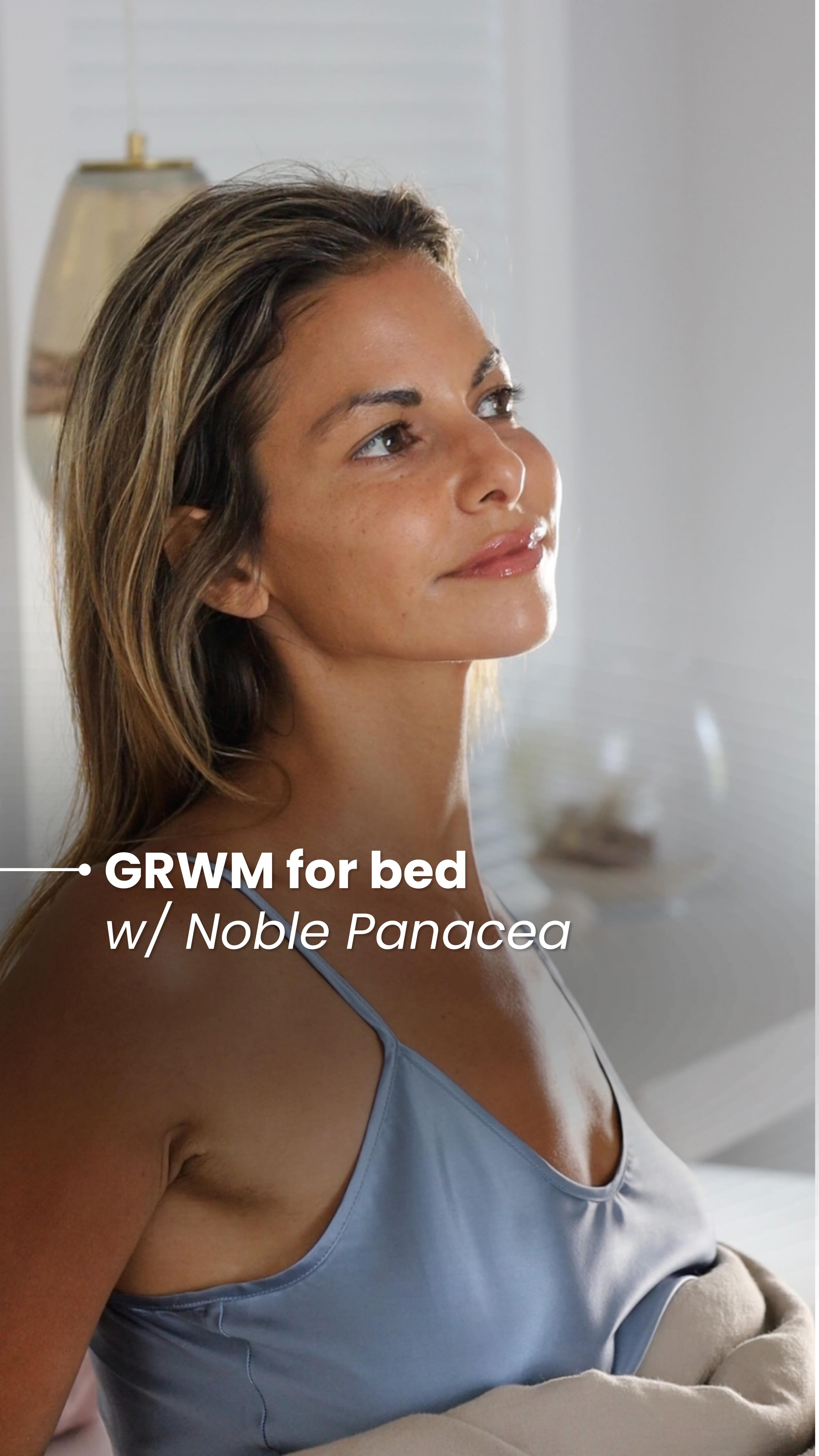 Instagram post by @drtaniaelliott for Noble Panacea. Caption reads: GRWM for bed while I share with you what I do for....