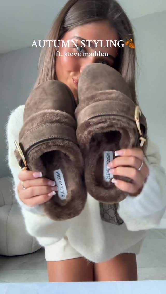 Instagram post by @siennawalker__ for Schuh. Caption reads: [...] shoes of the season🍁 @stevemaddenuk &....