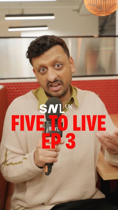 Instagram post by @snluk for Sky TV. Caption reads: We’re Five to Live! Before Saturday Night Live UK....