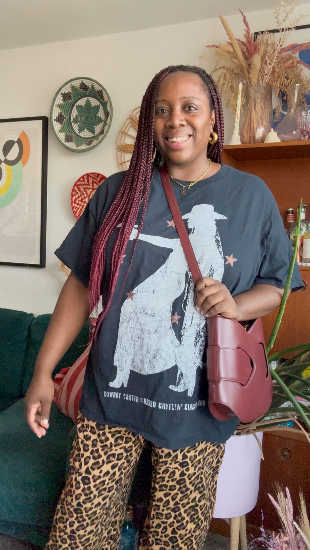 Instagram post by @iamkristabel for Lucy & Yak. Caption reads: {ad - pr trousers} I’ve found a way to do the....