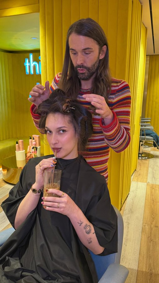 Instagram post by @trulee for JVN Hair. Caption reads: if hair highlighters were a thing, this would be....