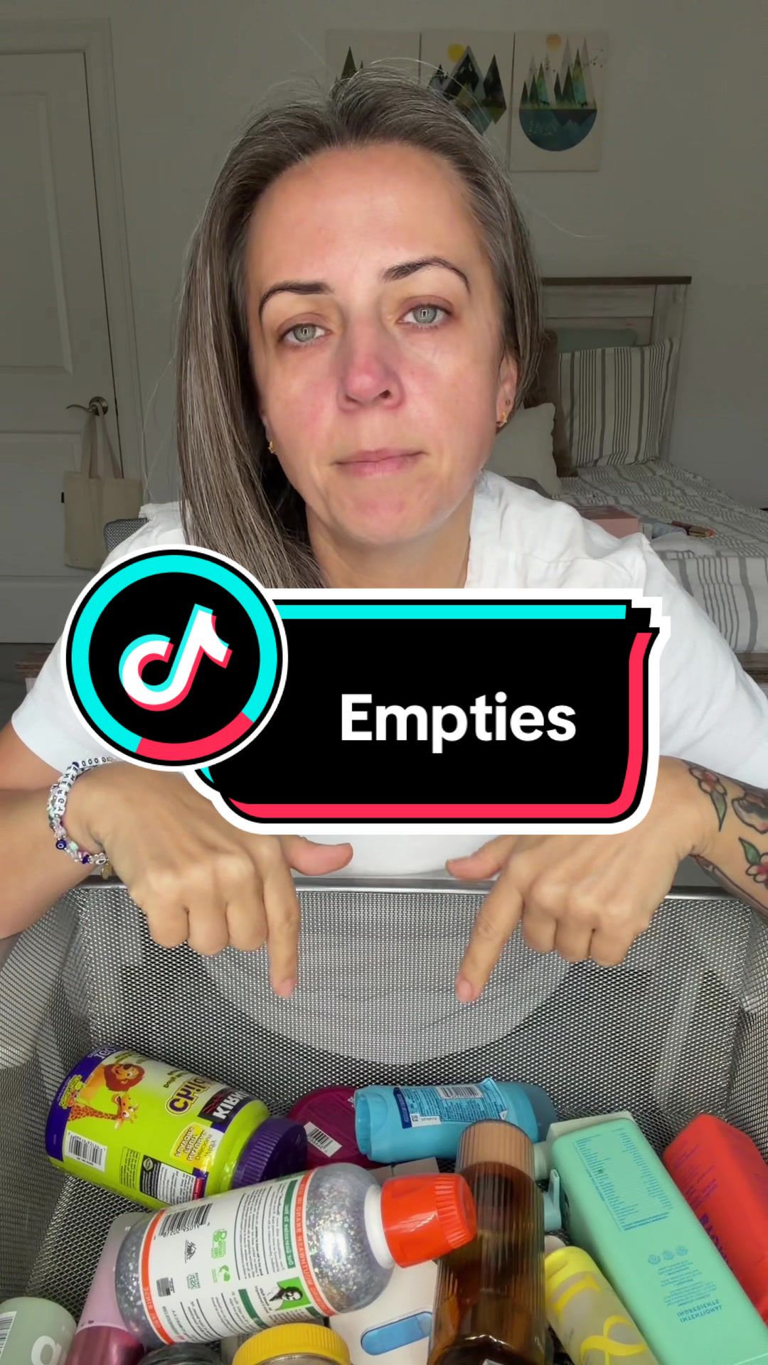 TikTok post by @kellyrosesarno for La La Land Kind Cafe. Caption reads: Empties.  @TheraBreath US @Goli® Nutrition @Nature....