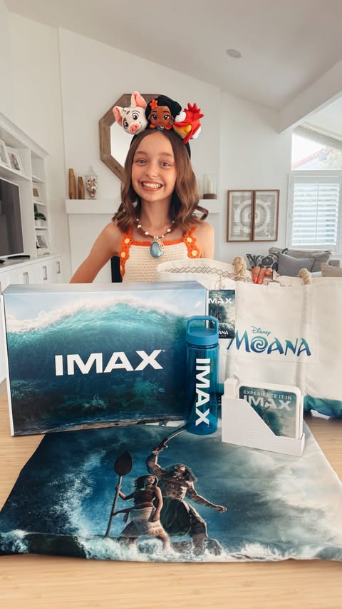 Instagram post by @kennedynpatricio for IMAX. Caption reads: [...] surprise just arrived! 🌺🌊💙 Thank you,....
