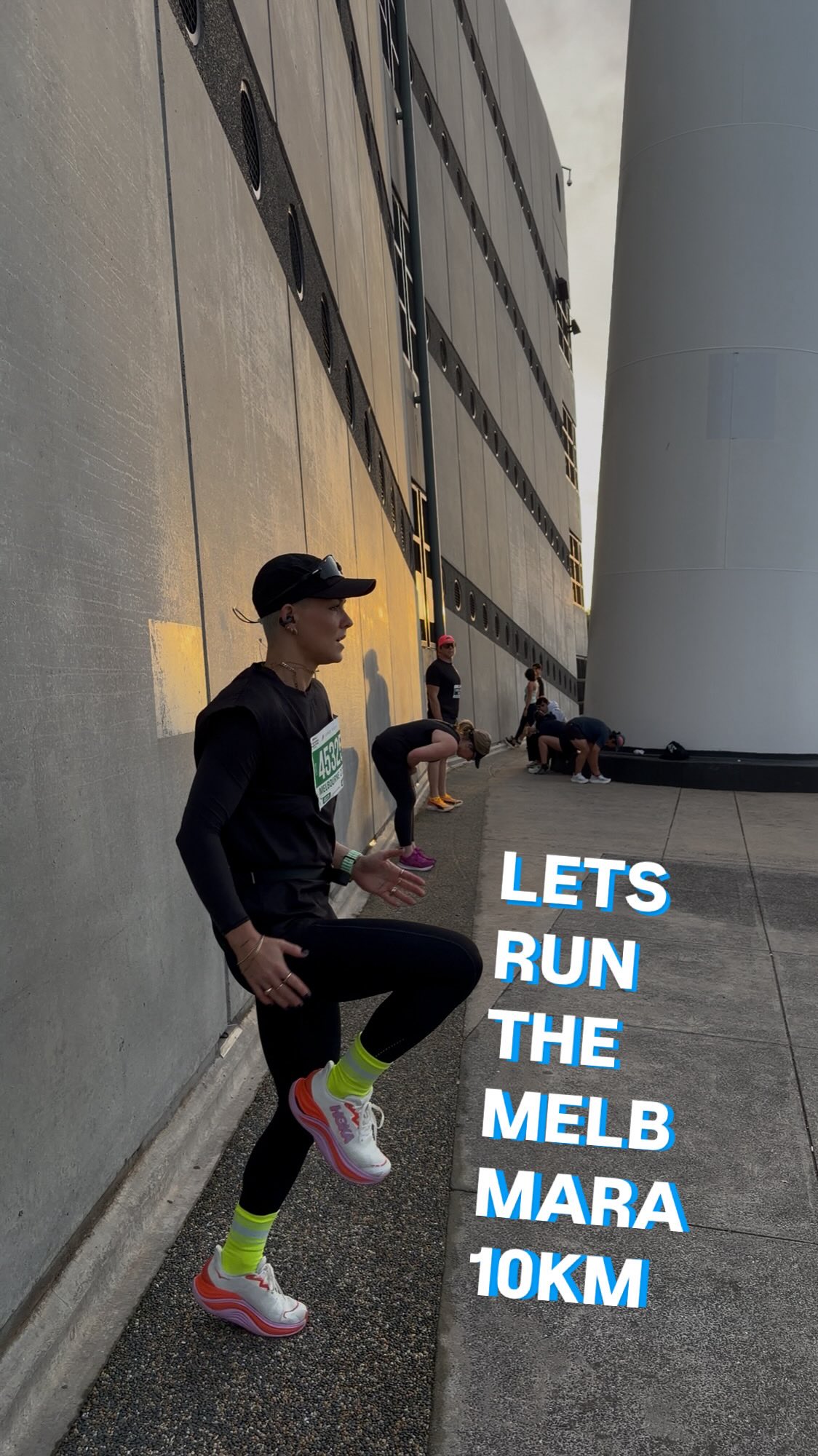 Instagram post by @katiewilliams for Soundcore. Caption reads: Come run the Melbourne Mara 10K with me 🏁

When I....