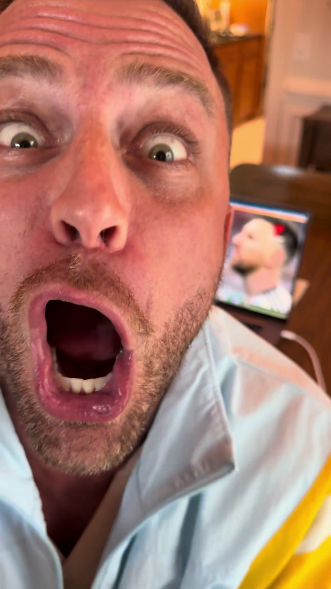 TikTok post by @eldustinluke for Peacock TV. Caption reads: #ad Goal! vs. GOOOOOOOOOL! Vive la Copa Mundial de....