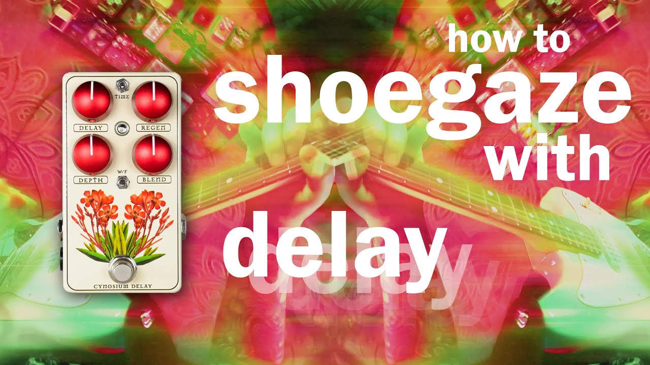 YouTube post by @bananalabs for Safari Pedals. Caption reads: Create DREAMY Soundscapes with Lush Delay Effects....