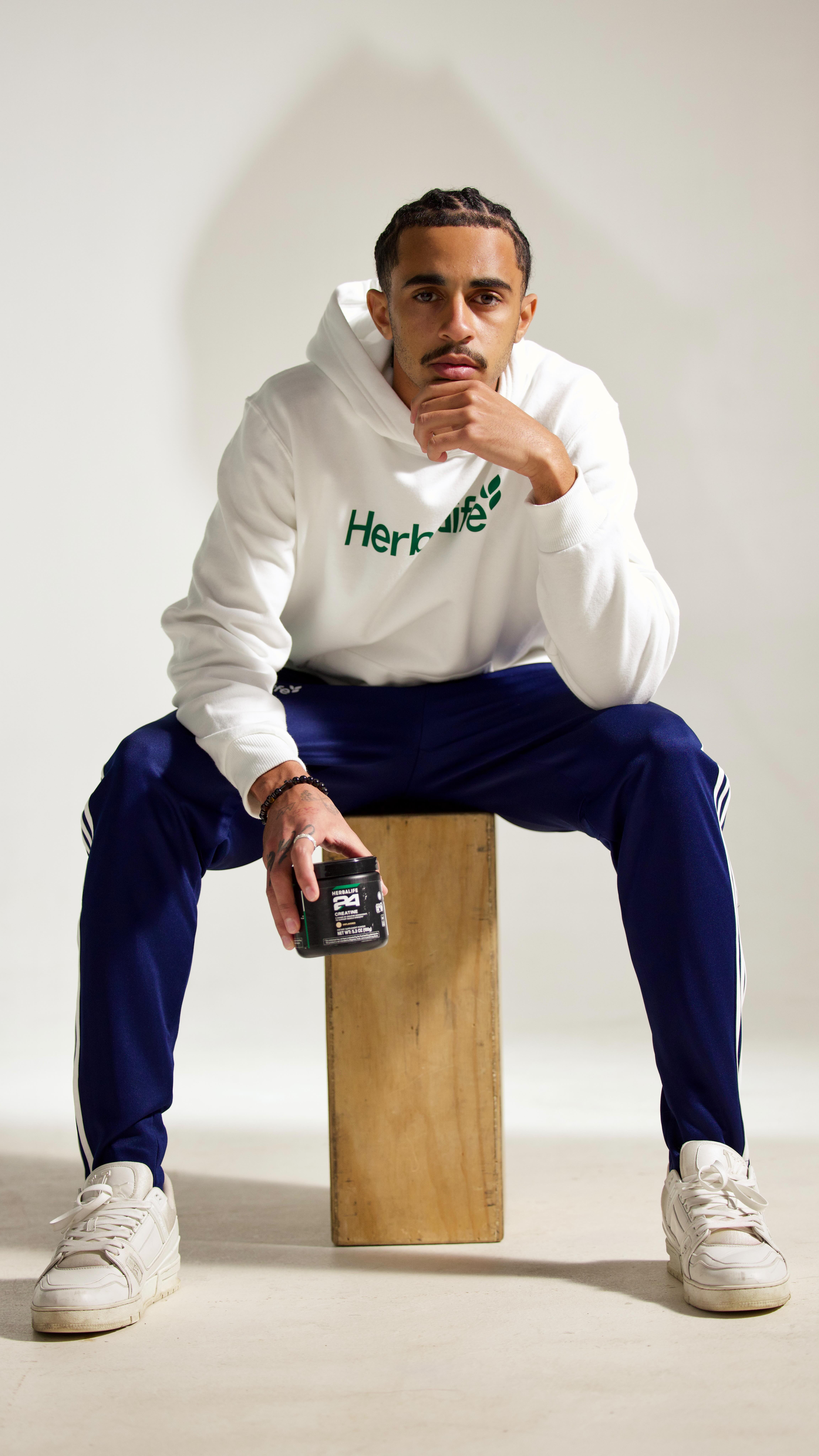 Instagram post by @jalenneal_ for Herbalife. Caption reads: [...] to be explosive. That’s why I take....