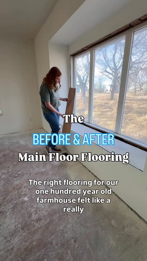 Instagram post by @sharel.moore for Flooret. Caption reads: New floors, new chapter 🤎 @shopflooret #sponsored....