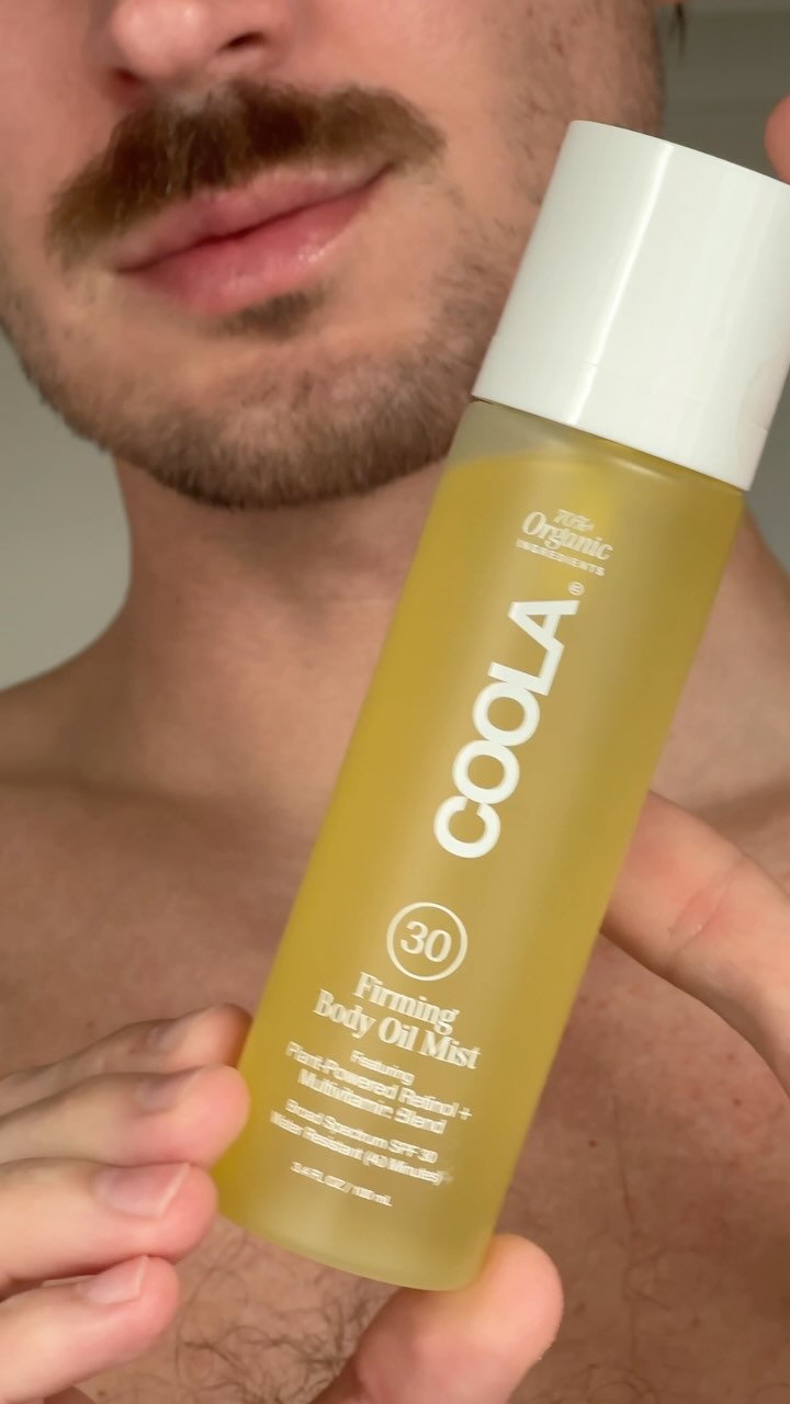 Instagram post by @landonmcgregor for Coola. Caption reads: treat yourself everyday 💐sunday funday getting....