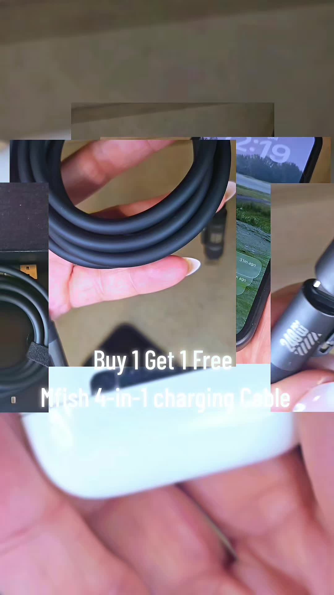 TikTok post by @kim.thomas48 for Mfish Tech Inc. Caption reads: @mfish tech inc Buy 1 Get One Free 240w Digital....