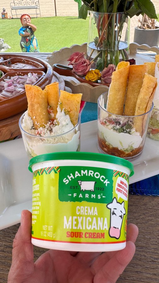 Instagram post by @salty_cocina for Shamrock Farms. Caption reads: Indulge in the ultimate deliciousness served in a....