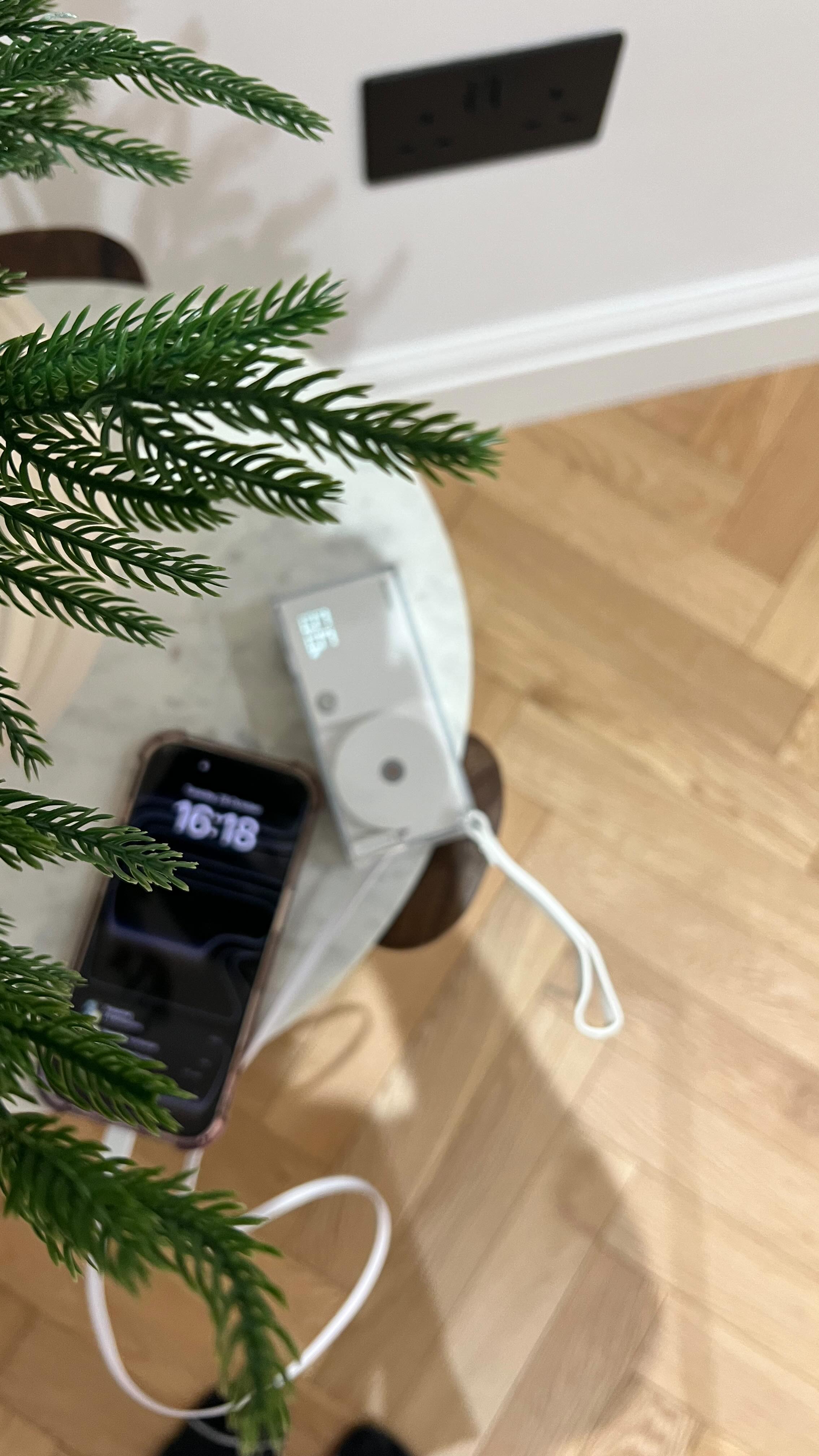 Instagram post by @interior.adela for SHARGE. Caption reads: Charge smarter, live lighter.
The Sharge....