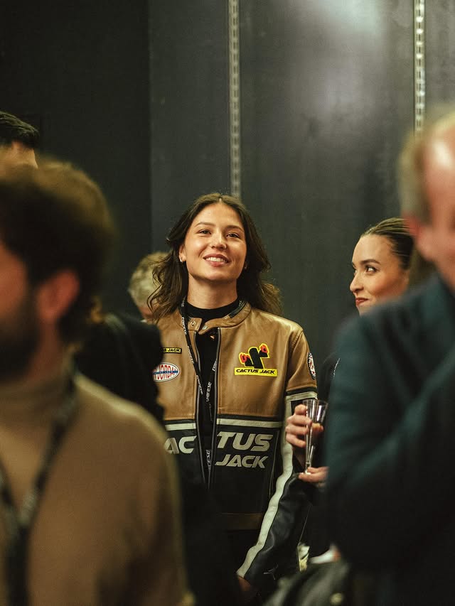 Instagram post by @milenabaldassarri for Dainese. Caption reads: [...] of speed, passion, and legends.💛....