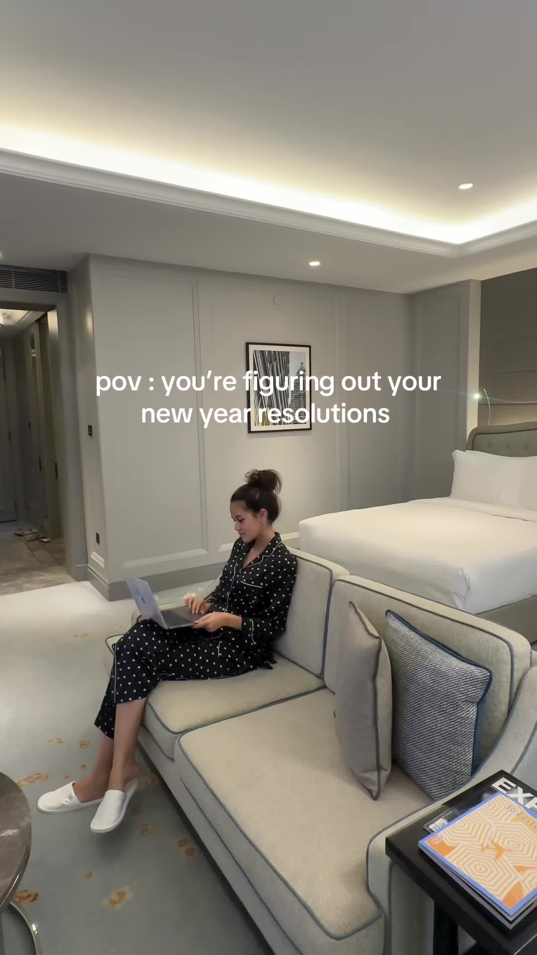 TikTok post by @nasyira.khan for L’Oréal Paris Malaysia. Caption reads: new year is all about having healthy hair 🤗....