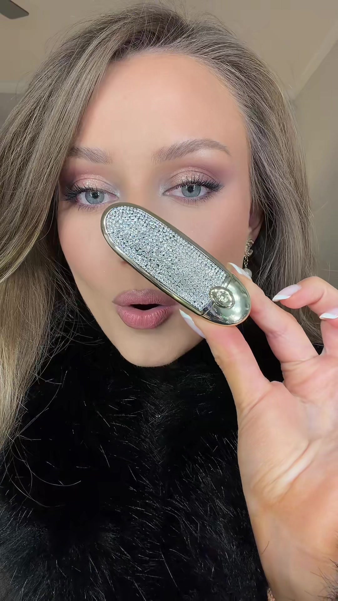 TikTok post by @ivistefanovaa for Guerlain. Caption reads: The queen of all lipsticks! @Guerlain Shade 518....