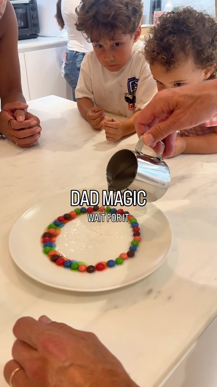 Instagram post by @brendanfallis for SKITTLES. Caption reads: Just a Dad finding another way to taste the....