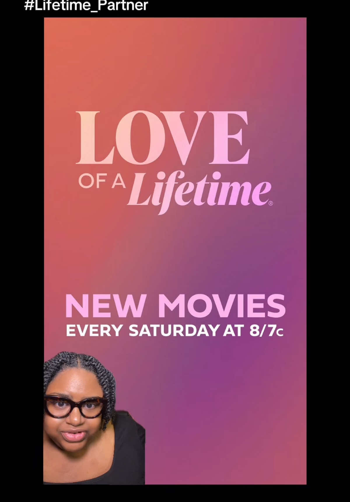 TikTok post by @taliacadet for LifetimeTV. Caption reads: [...] movies every Saturday at 8/7c on....