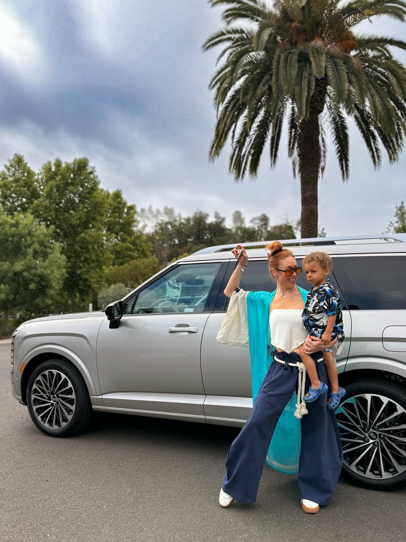 Instagram post by @jessking for Hyundai USA. Caption reads: Weekend adventure with the fam and the....