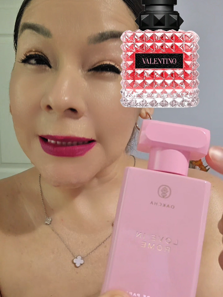 TikTok post by @kely6941 for Oakcha. Caption reads: Love in Rome Feminine Perfume @Oakcha #oakcha....