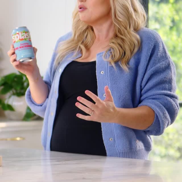 Instagram post by @annakendrick47 for Splash Refresher. Caption reads: Some duos are just built different. Peanut butter....