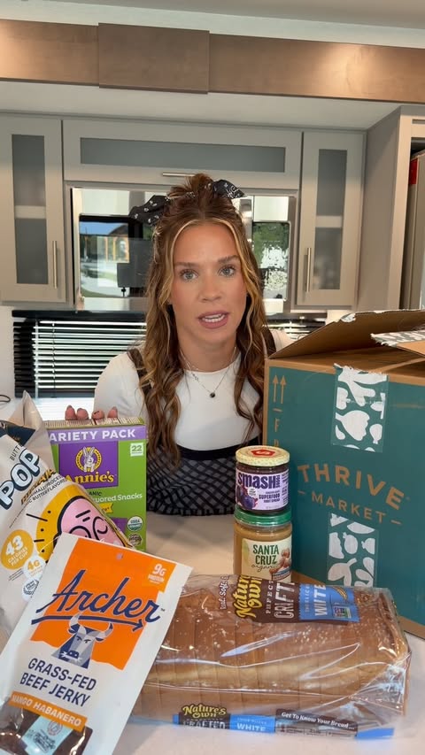 Instagram post by @taybricee for Thrive Market. Caption reads: Camping Just Got Easier with Thrive Market.....