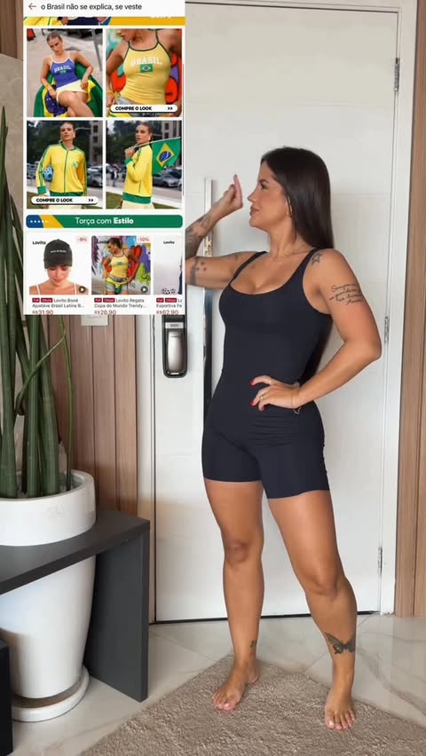 Instagram post by @amanndamiranda for Lovito. Caption reads: [...] não se explica, se veste ! 😉 🇧🇷....