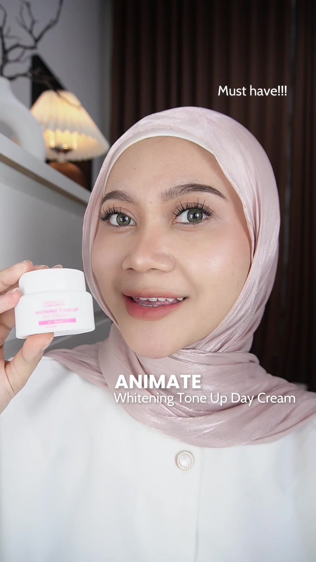 TikTok post by @sallikahmlt for Animate. Caption reads: lovvv bngtt sama day cream @Animate Official 🥹💗....