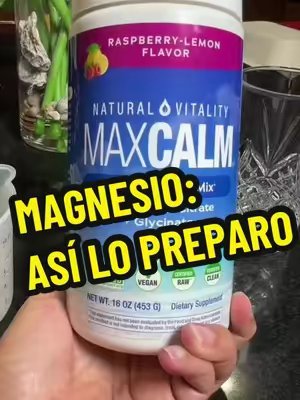 TikTok post by @monymony.13 for Natural Vitality®. Caption reads: [...] de magnesio rutina de bienestar....