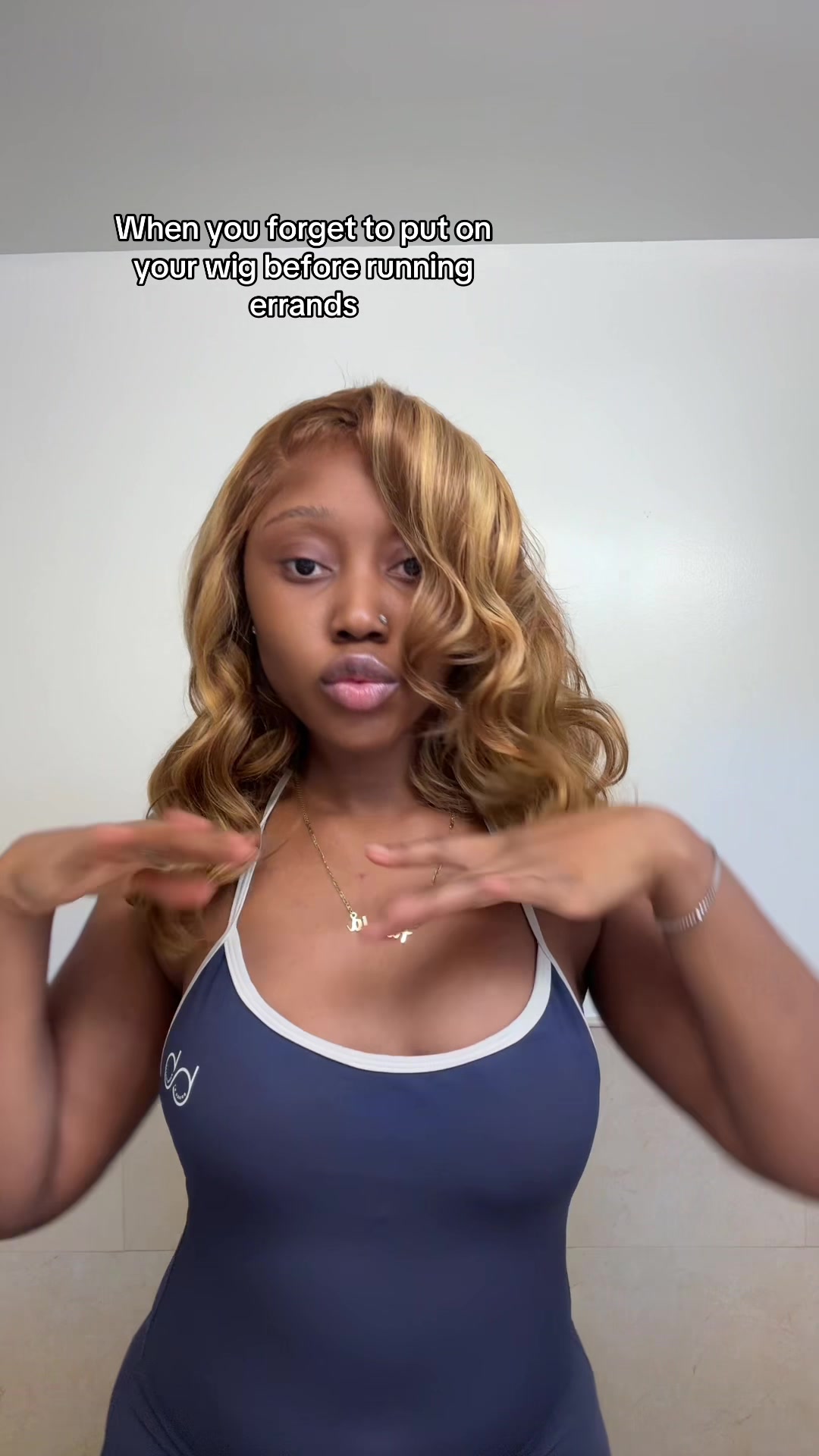 TikTok post by @_teemalii for Ashimary Hair. Caption reads: Can’t go no where without my wig ofc @Ashimary....