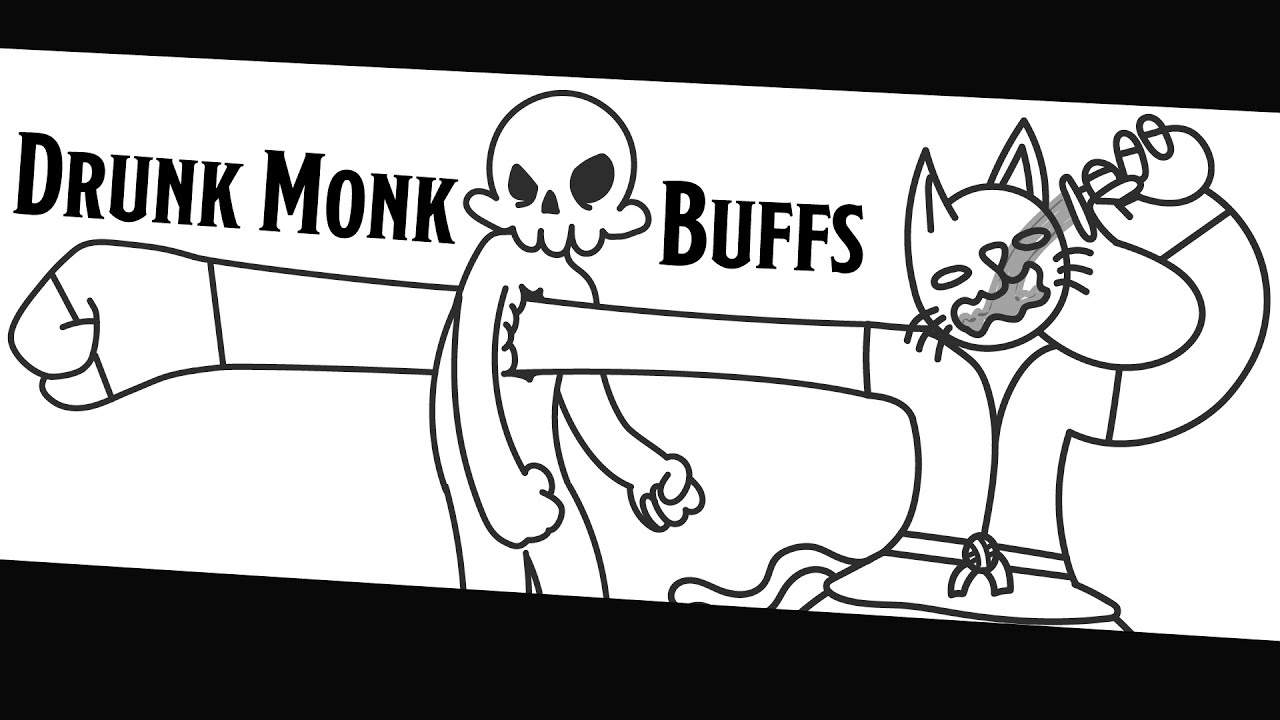 YouTube post by @bonewizard for World Anvil. Caption reads: How You Should BUFF Drunken Master Monk.
