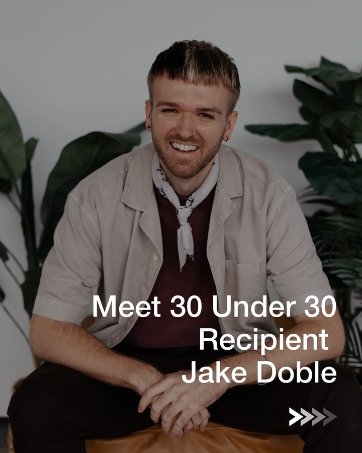 Instagram post by @jdoblehair for Beauty Launchpad. Caption reads: Our 30 Under 30 recipient @jdoblehair shares how....