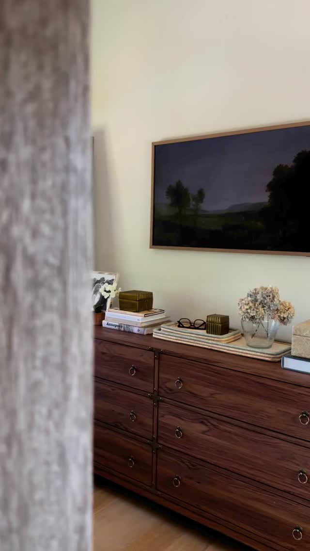 Instagram post by @megleonardco for Overstock. Caption reads: [...] with this new @Safavieh dresser from....
