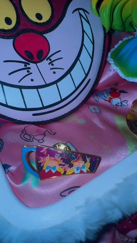 Instagram post by @thealiceinwonderlandprincess for Get Ready Comics. Caption reads: [...] In Wonderland pins from the amazing....