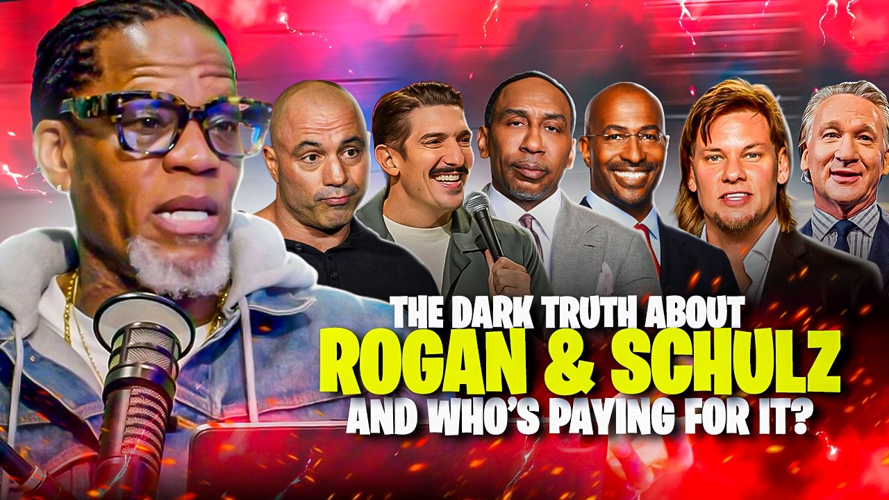 YouTube post by @DLHughleyTV for Policygenius. Caption reads: Ep. 11 The Dark Truth About Rogan & Schulz… And....