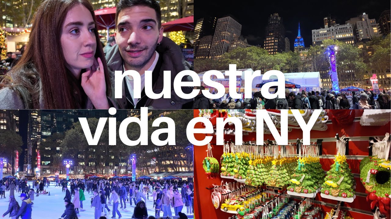 YouTube post by @loschous for Lingoda. Caption reads: 🎄❄️ Christmas in New York is OVERRATED 👎🏼 | The....