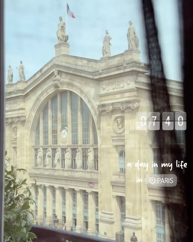 Instagram post by @m.i.k.e.a.r.e.n.s for 25hours Hotels. Caption reads: Paris days hit different. Waking up at....