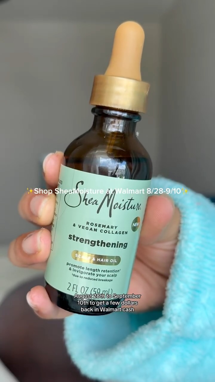 Instagram post by @alycearae for Sheamoisture. Caption reads: Strong hair starts at the scalp! 👏🏽Say hello to....