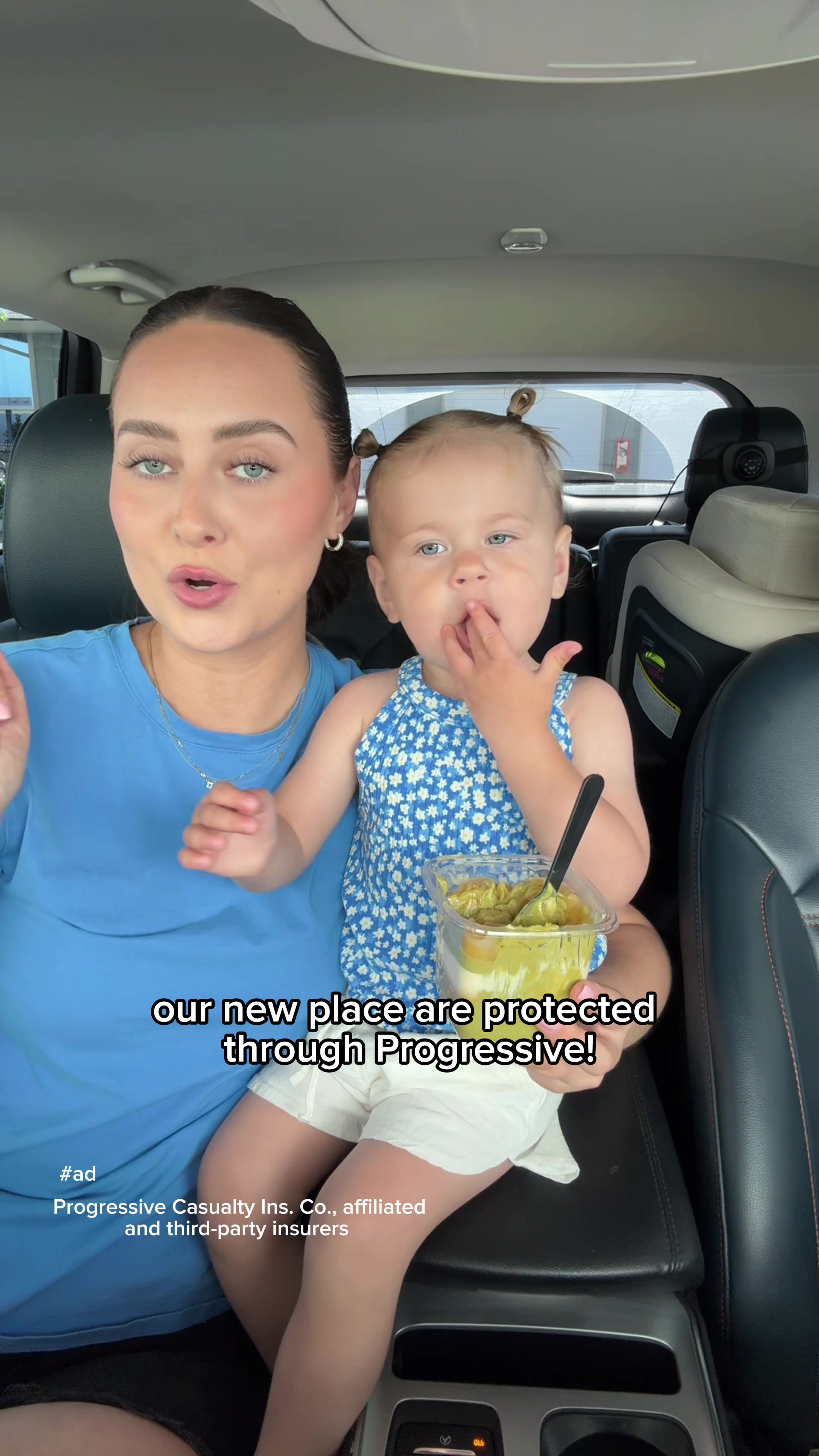 TikTok post by @kristinakking for Progressive. Caption reads: #Ad new home, same peace of mind through....