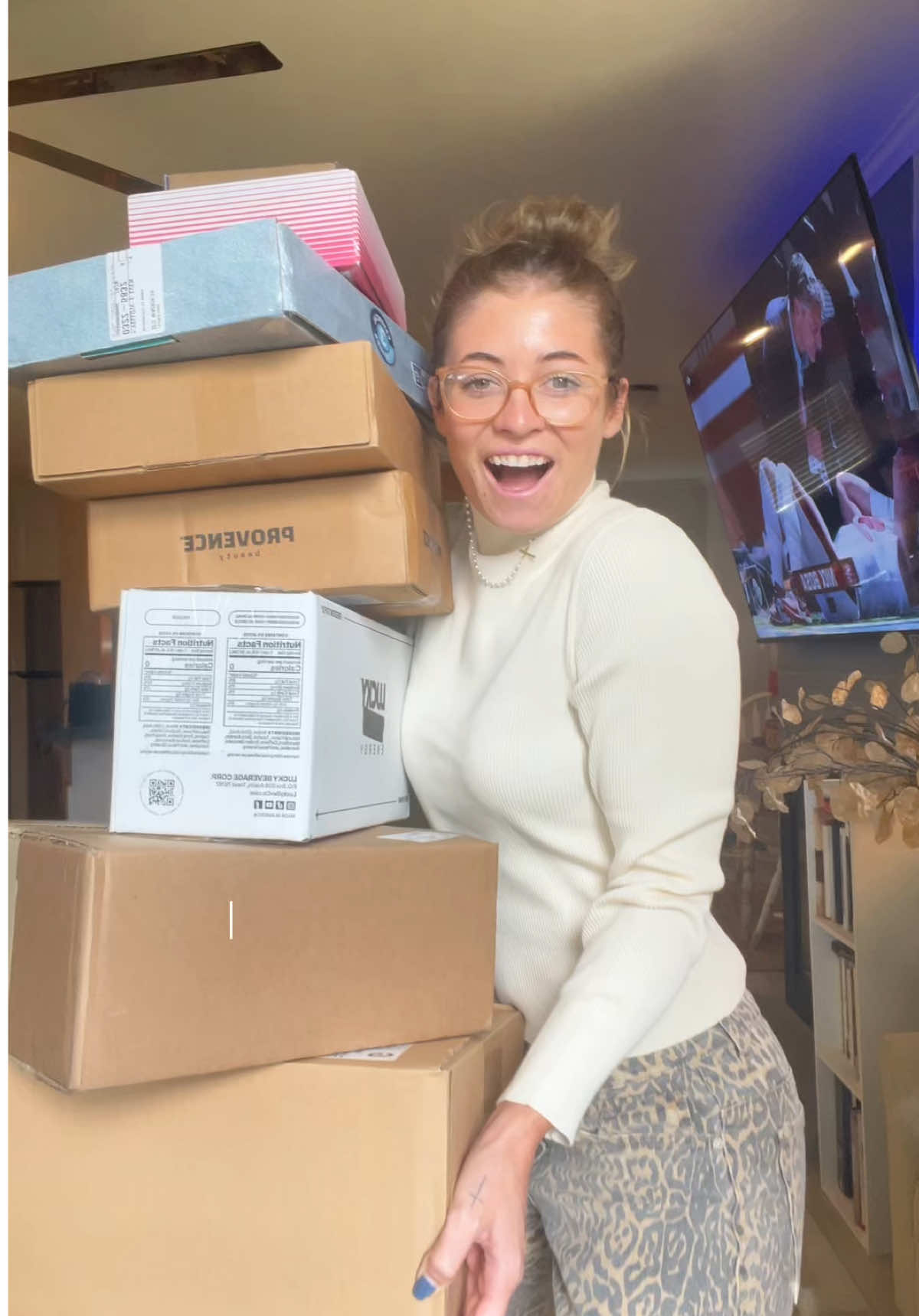 TikTok post by @laurencase_ for NAKED SUNDAYS. Caption reads: a dream unboxing 🫶🏼✨ @Naked Sundays @DIBSBEAUTY....