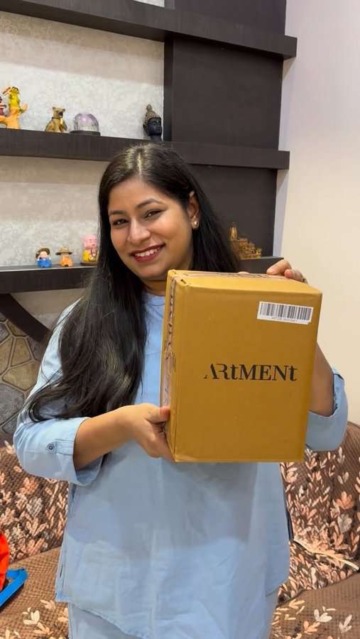 Instagram post by @mauli.khatri for The Artment. Caption reads: ✨ Add a touch of calm, creativity, and charm to....