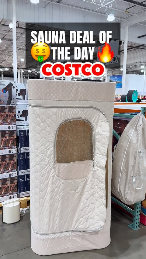 Instagram post by @costcochika for Homedics. Caption reads: Costco just stocked the Homedics portable steam....