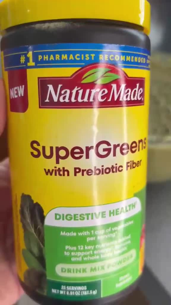 TikTok post by an influencer for Nature Made. Caption reads: [...] #halthyfoods #vitamins #naturemadevitamins....