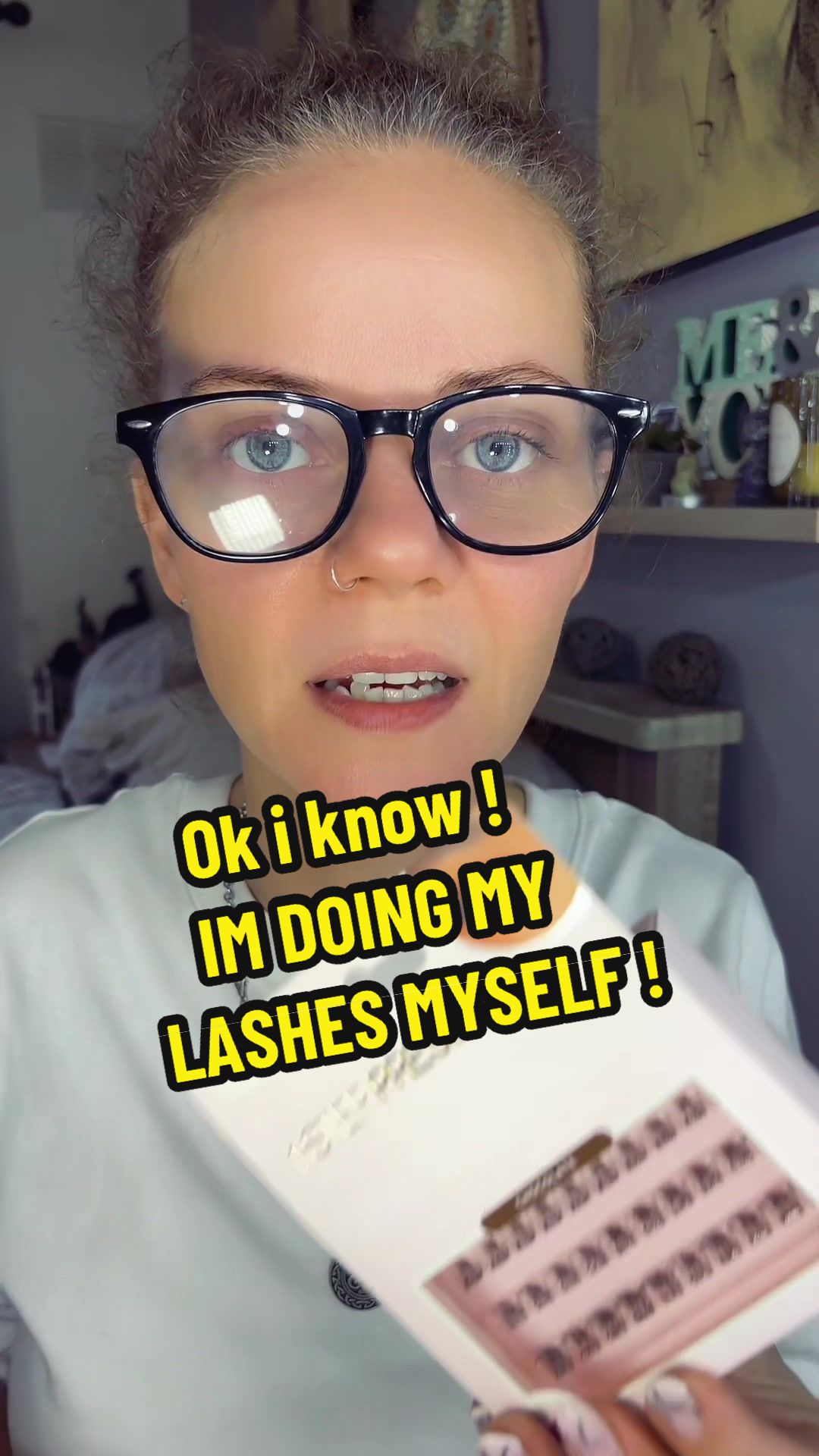 TikTok post by @demomledgend for TATTI LASHES. Caption reads: I DID MY OWN LASHES WOTHOUT LOOSING AN EYE !....