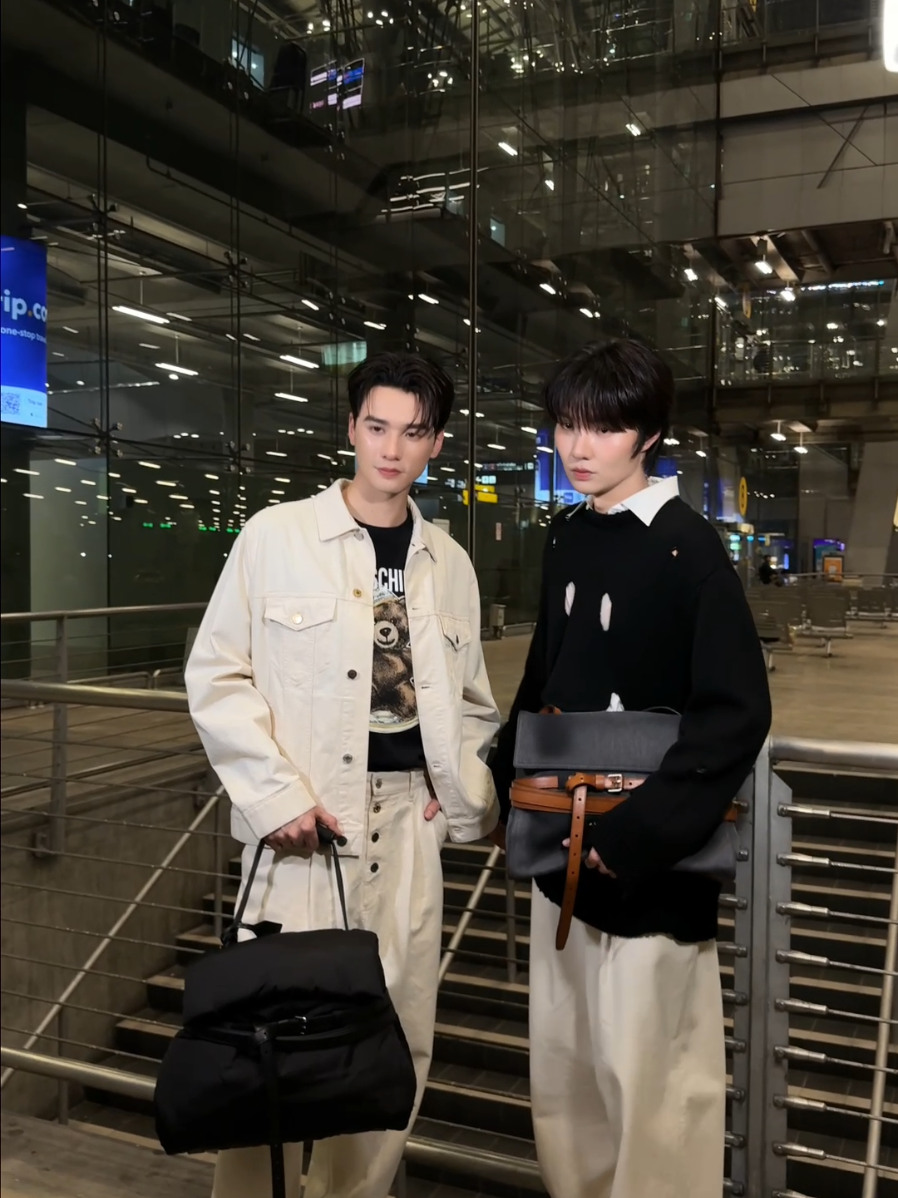 TikTok post by @domunditv for Moschino. Caption reads: [...] and @nampingster departure for MOSCHINO....